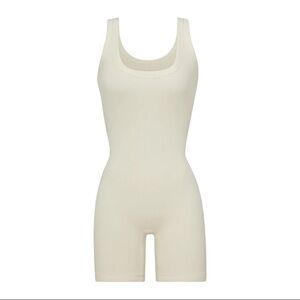 SKIMS Cream Ribbed Jumpsuit